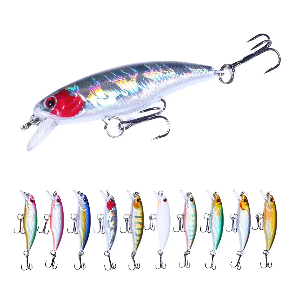 

6cm/4.3g sinking Fishing Lures Bait Minnow Lure Jerkbait Hard Lure Pesca Bass Baits, 10 colors to choose