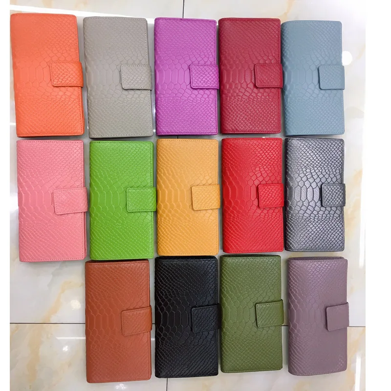

2021 New Snake Clutch Wallet Genuine Leather Python Clutch Wallet Bags Ladies Card Holder Purse
