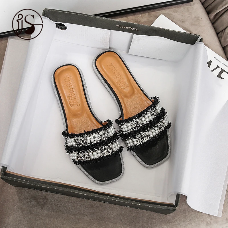 

Summer 2021 new fashion all-match women's slippers Outdoor small fragrance sandals flat heel women's shoes, Picture