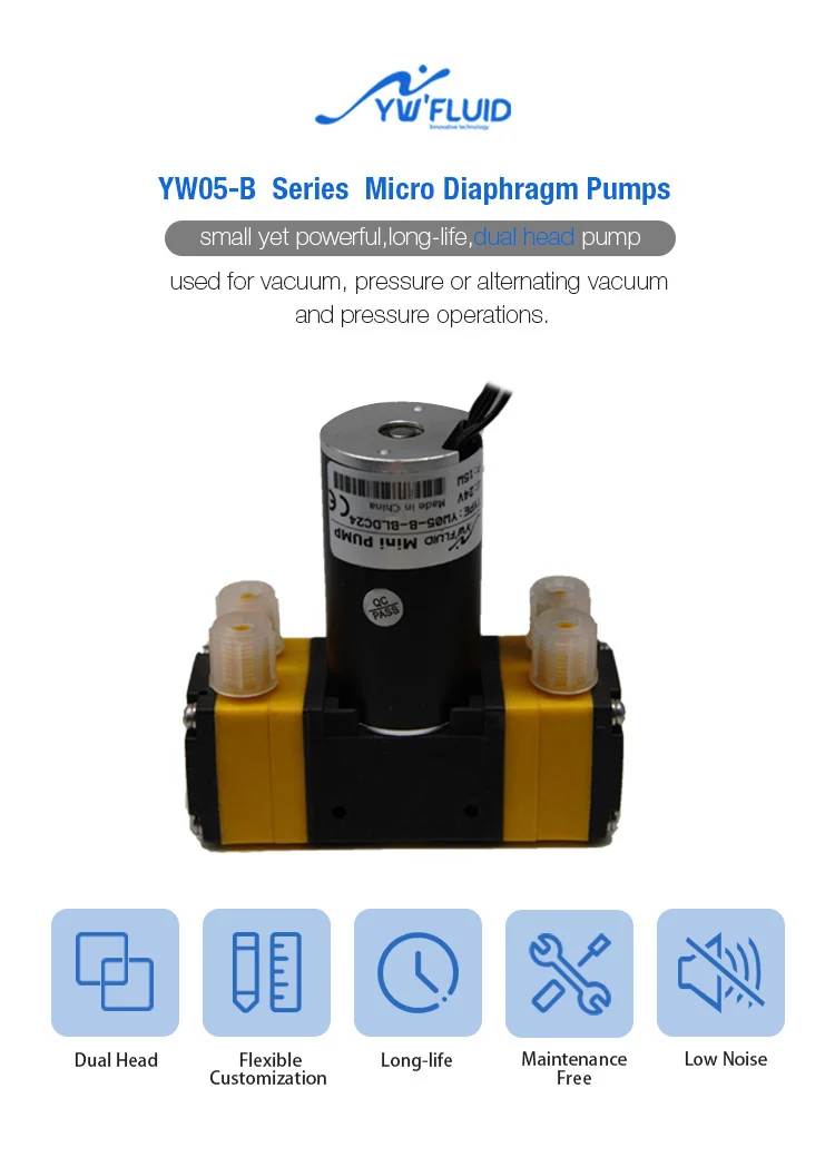 Great Quality Micro Dual-head Bldc Diaphragm Pump Air Pump 12v With ...