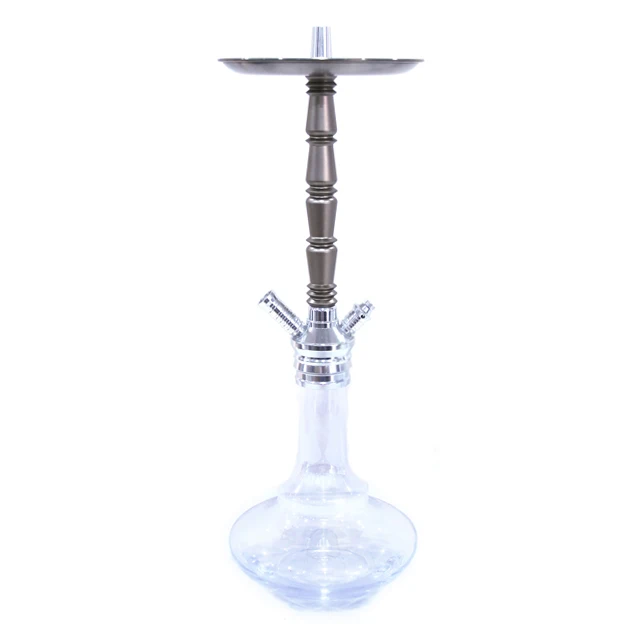 

Large inventory shisha modern new design Aluminum hookah for online sale, Black/silver