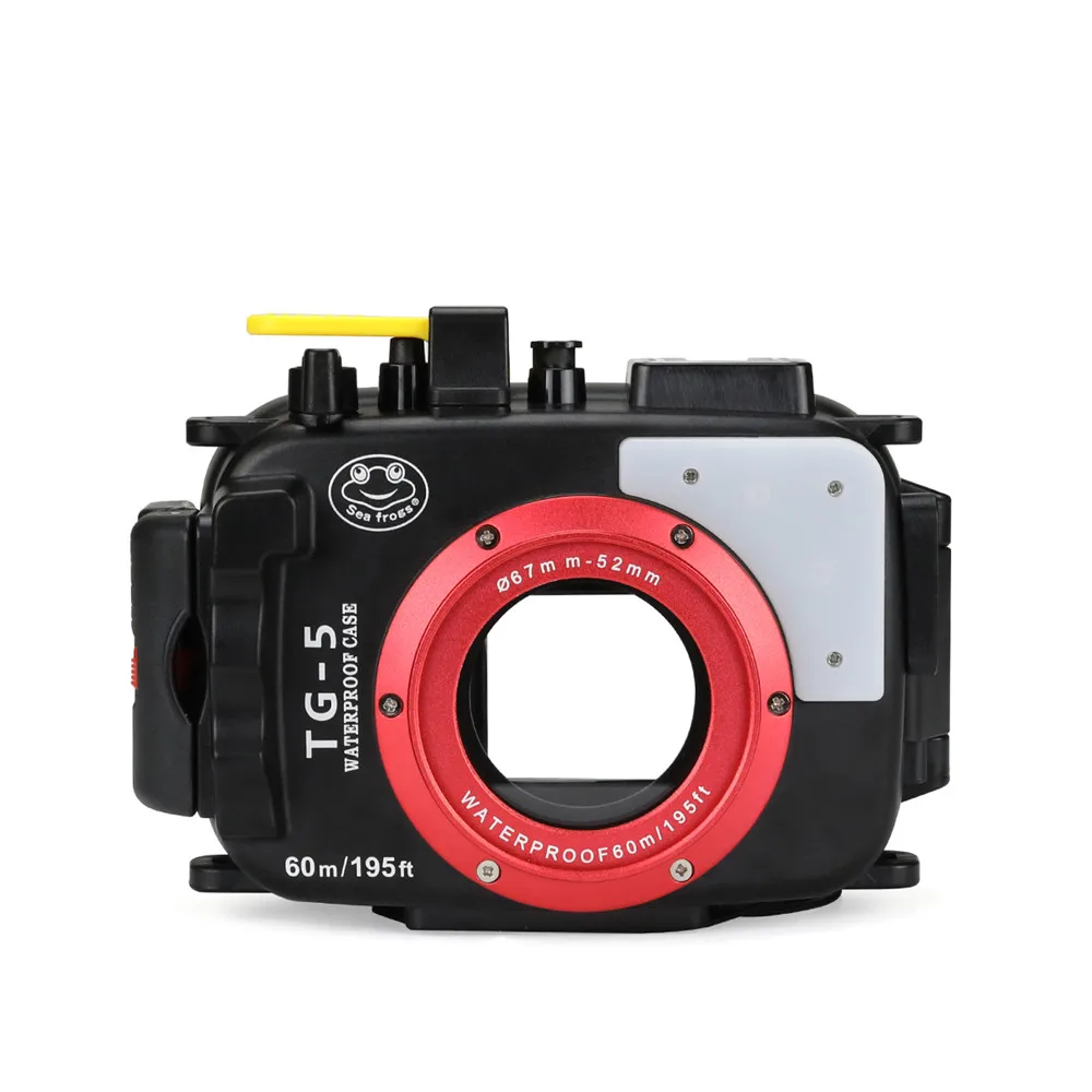 

Seafrogs EXW Price Professional Camera Waterproof Protection Case Housing 60 m for Olympus TG5, Black/pink/yellow