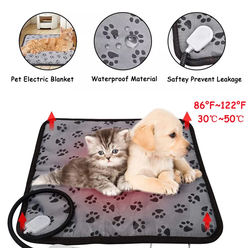 

Winter Warm Waterproof Pet Electric Blanket Heating Pad Dog Anti-trapping Leakage Dog Pad Heating Blanket Pad Cushion Cama Perro