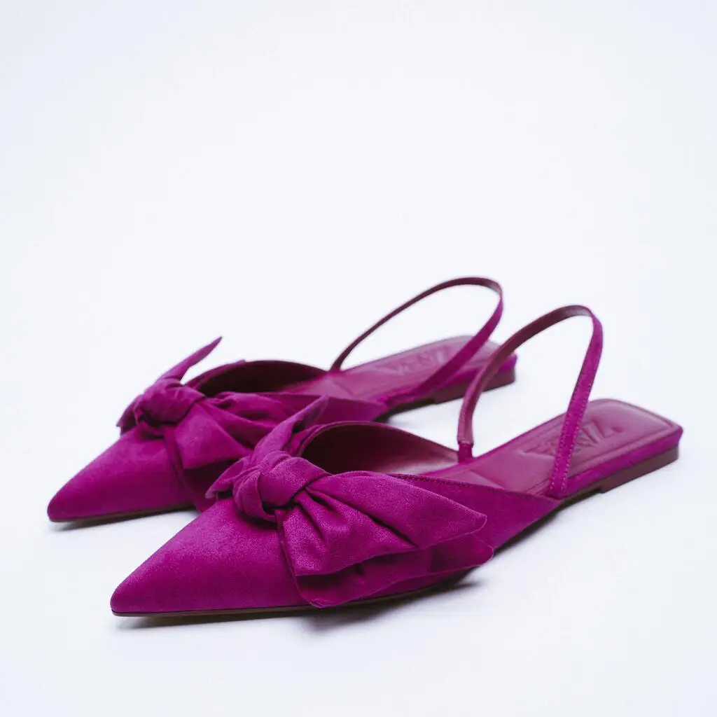 

New fashion flats shoes 2021 flat mules shoes women shoe bowknot flat