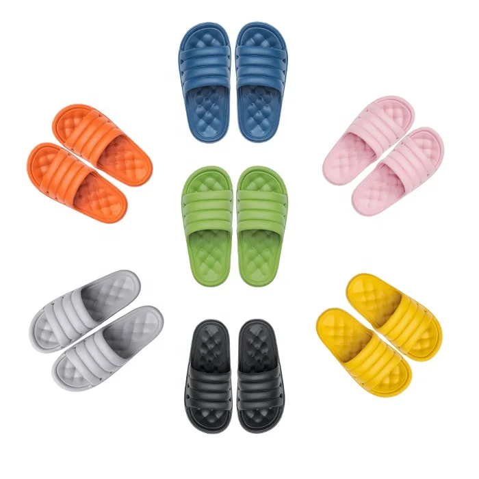 

Wholesale Eva pillow slides cloud slipper indoor sandals Anti-slip Women Men Slippers terlik, Picture shows