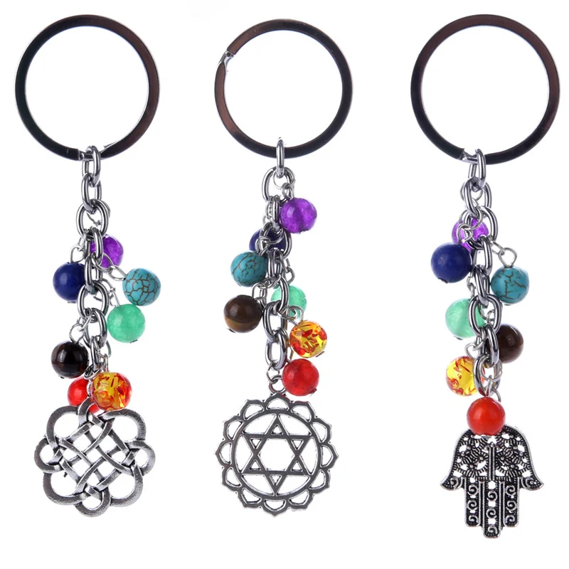 

Energy catcher Crystal Turkish eye Tree of life Flower of life Dream catcher Buddha 7 Chakra Keychain