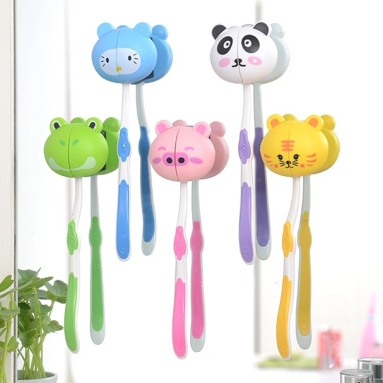 

50mm cute animal toothbrush holder sucker suction cup for kids bathroom wall, Different colors are available