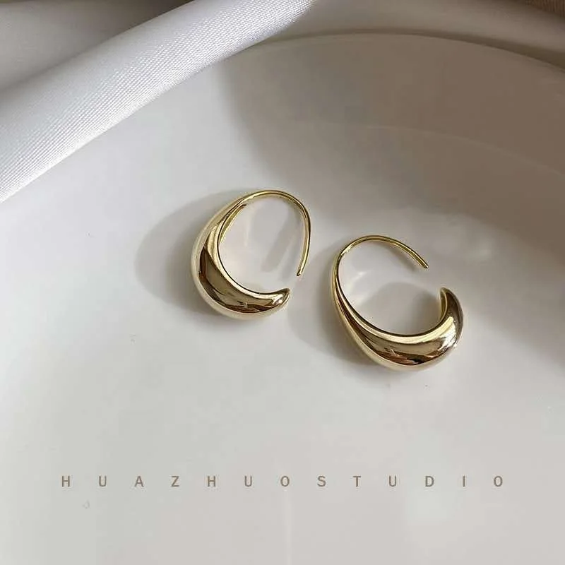 

Wholesale Gold Plated S925 Silver Stud Earrings Luxury Designer Product Korean Hoop Earrings Jewelry