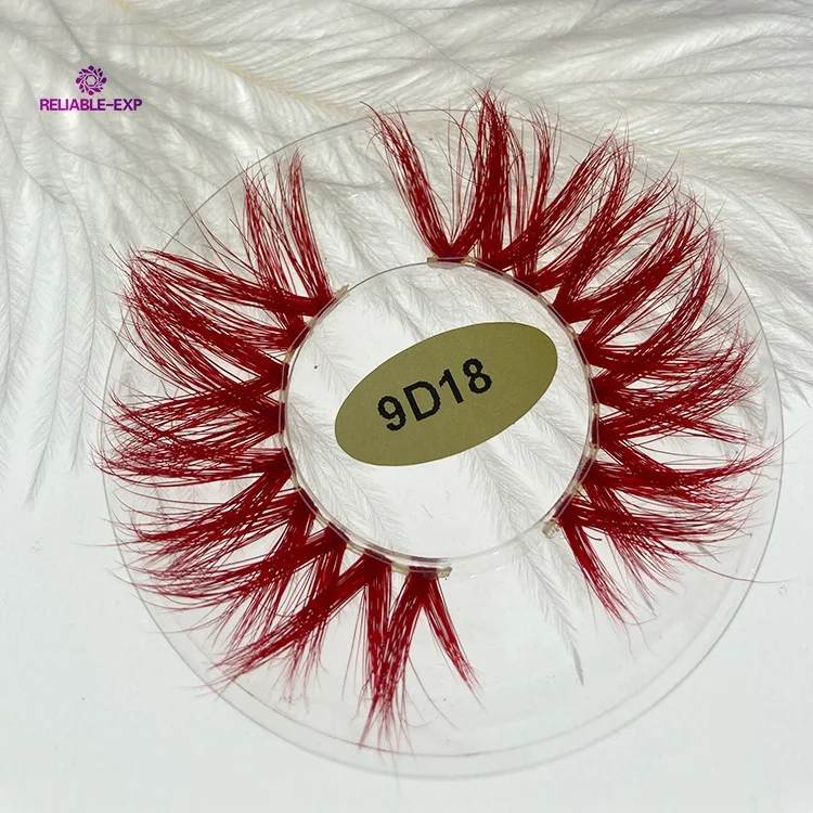

New Design Colored Eyelashes Private Label Lashes Vendor Attractive Mink Colored Lashes And Packaging 9D18