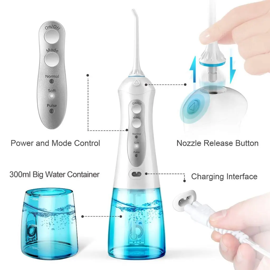 Portable Dental Water Jet Rechargeable Oral Irrigator Water Flosser