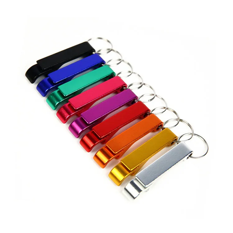 

Amazon Hot Sale New Product Custom Creative Aluminum Keychain Bottle Opener Wholesale Cheap Beer Opener M0483, Custom logo red black blue green purple rose gold silver orange