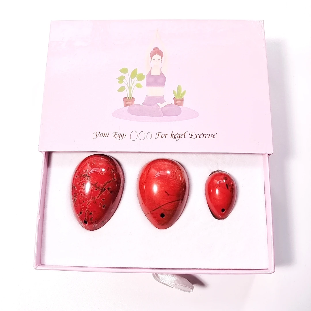 

Red Jasper yoni egg women kegel exercise yoni egg drilled crystal craved craft stone eggs