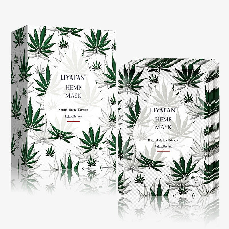 

LIYAL'AN Mascarillasl Facial Skin Moisturizer Face Maskmask Beauty Nourishing CBD Hemp Sheet Facial Mask