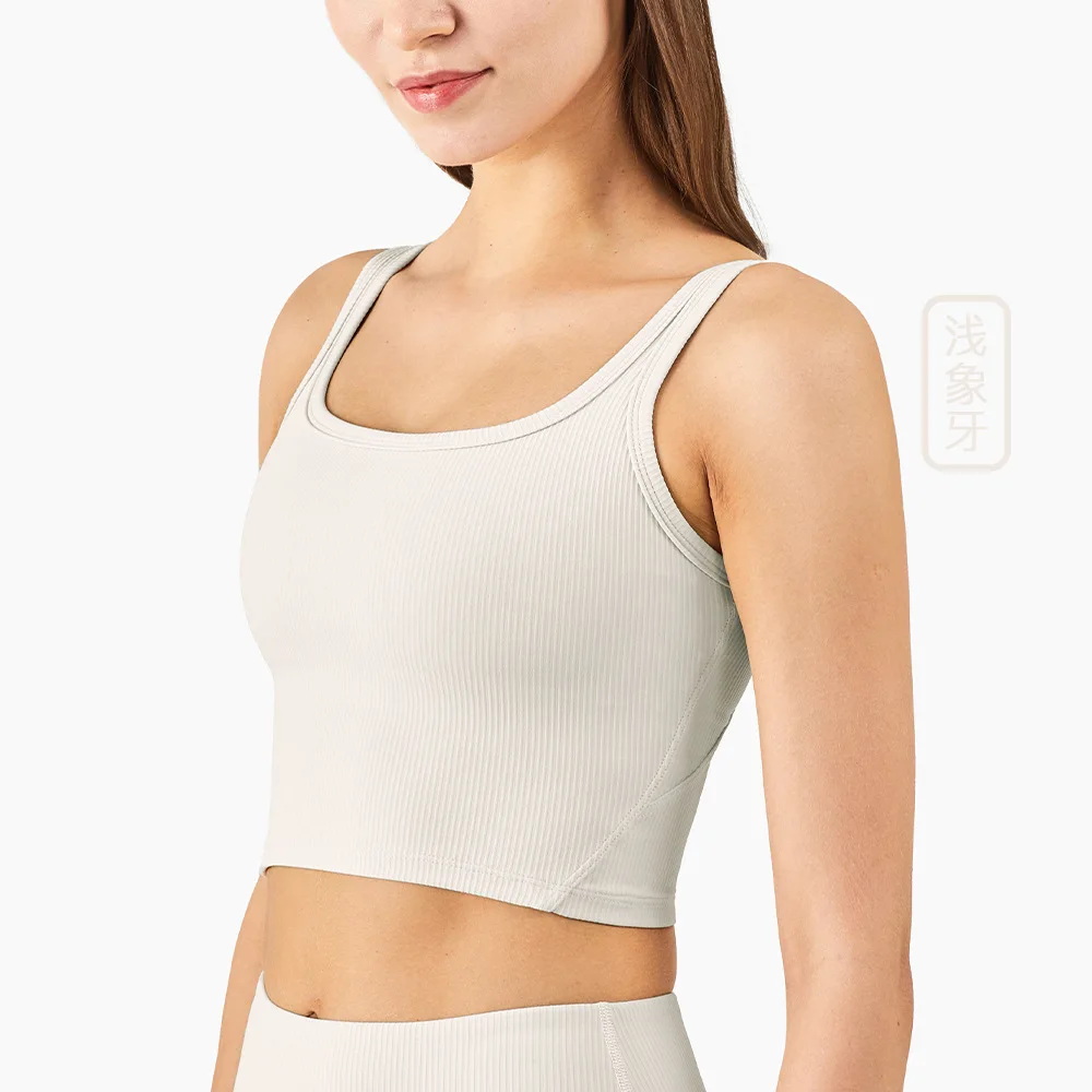 

NCLAGEN Sport Underwear Padded Push-up Gym Elastic Crop Top Women Sexy Athletic Active Yoga Bra Fitness Running Vest Workout, Light blue, light purple, army green, black gray, navy blue