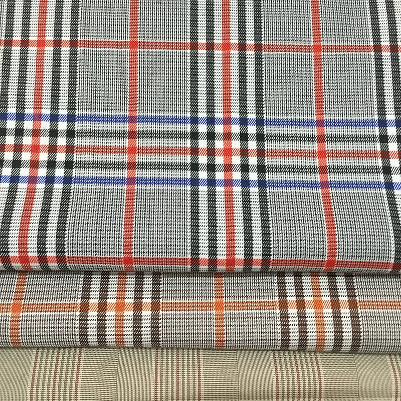 
PARISS fabric supplier polyester woven plaid suit fabric men for wholesale 