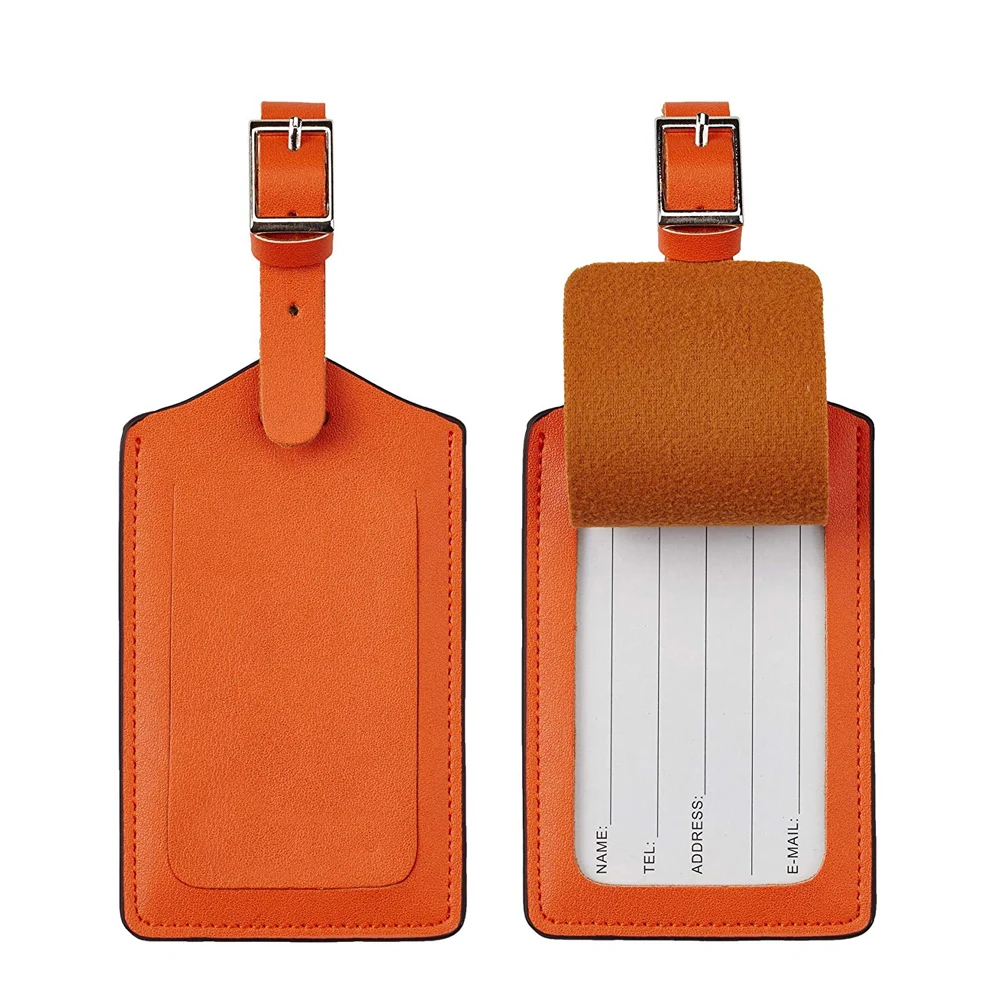 

Ready Stock Wholesale Customized Professional PU Luggage Tags for Travel
