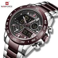 

NAVIFORCE 9171 Luxury Brand Quartz Analog LCD Digital watches men wrist 2020 Relogio Masculino