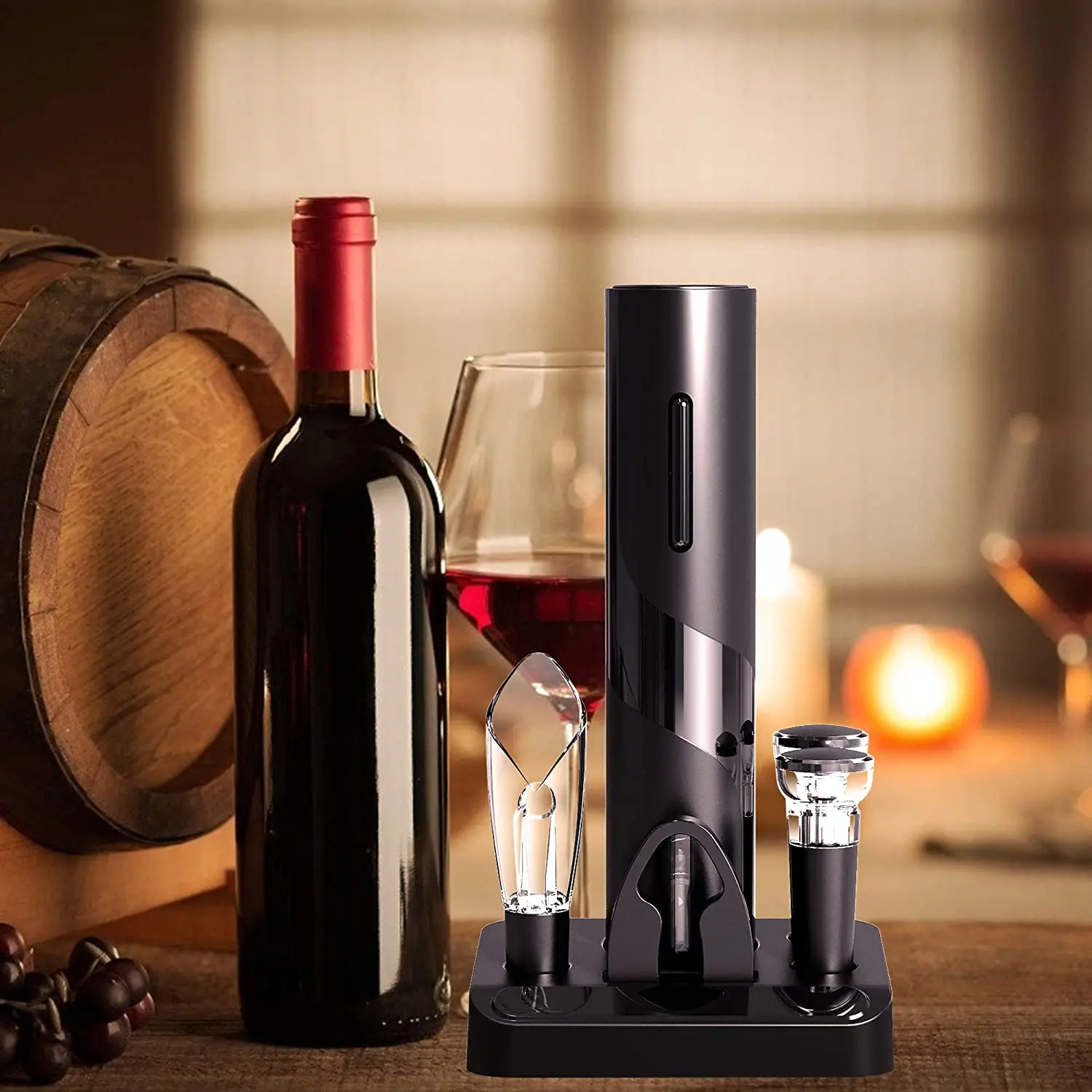 

New Arrivals 2021 Amazon Electric Wine Opener Set for Bartender Kit Bottle Rechargeable with Charging Cable