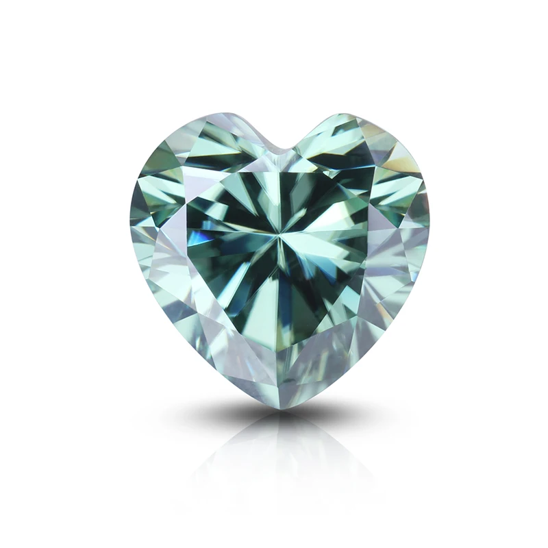 

Starsgem Wholesale 2ct Brilliant Cut 7*7mm Diamond green heart shape moissanite