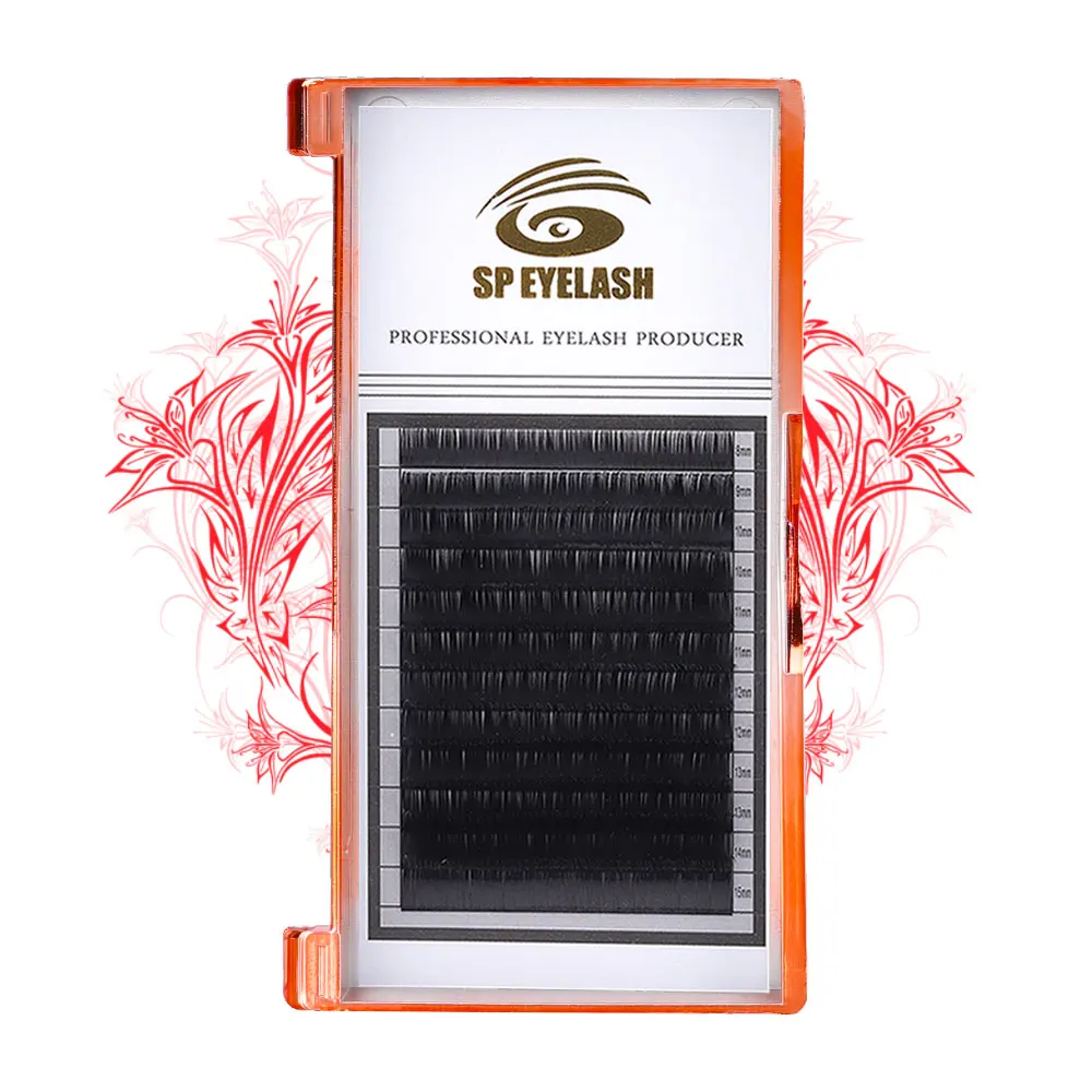 

Whole Sale Tools Natural Bottom Siberian 6D Mink Fans Volume Individual Lashes Eyelash Extensions, Natural black