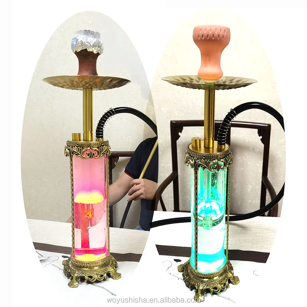 

Woyu electric shisha led hookah elegant hookah shisha copper al fakher smoke hubbly bubbly shisha classical hookah acrylic, Colors