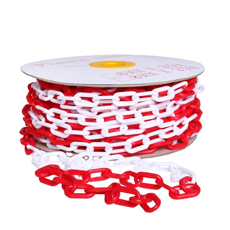 

red white yellow traffic warning 6mm plastic chain