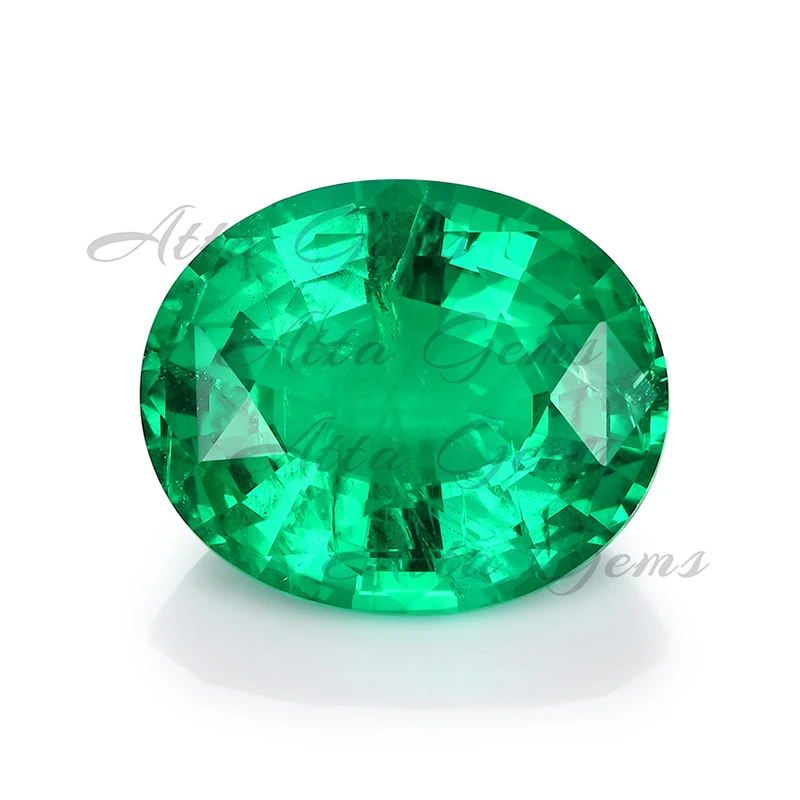

Emerald Stone Colombian Hydrothermal Oval Brilliant Cut Synthetic Emerald Stone Price Per Carat Wholesale, Green
