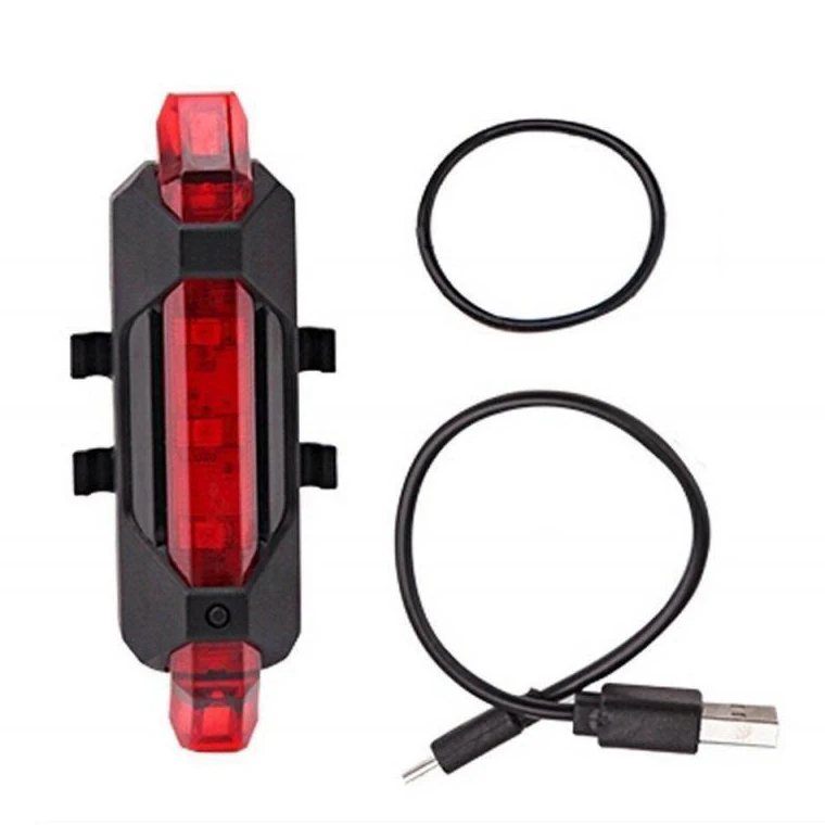 

USB Bike Bicycle light LED Taillight Rear Tail Safety Warning Cycling Portable Light Style Rechargeable or Battery Style, Red/blue/white