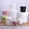 Colorful Industrial Round Construction Plastic Pail Jar Printing For Liquid Lid Handle Transparent Bucket