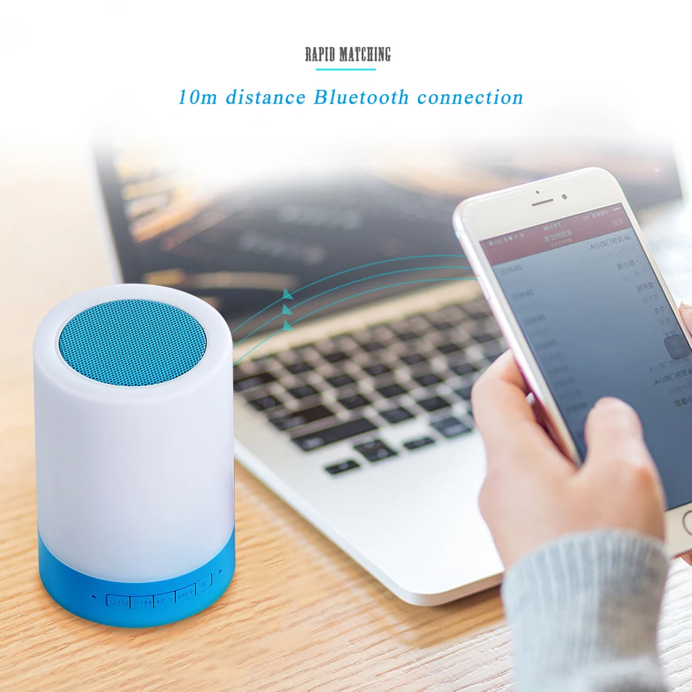 China Factory Direct Portable Smart Down Music Speaker With Light Led - ANKUX.COM