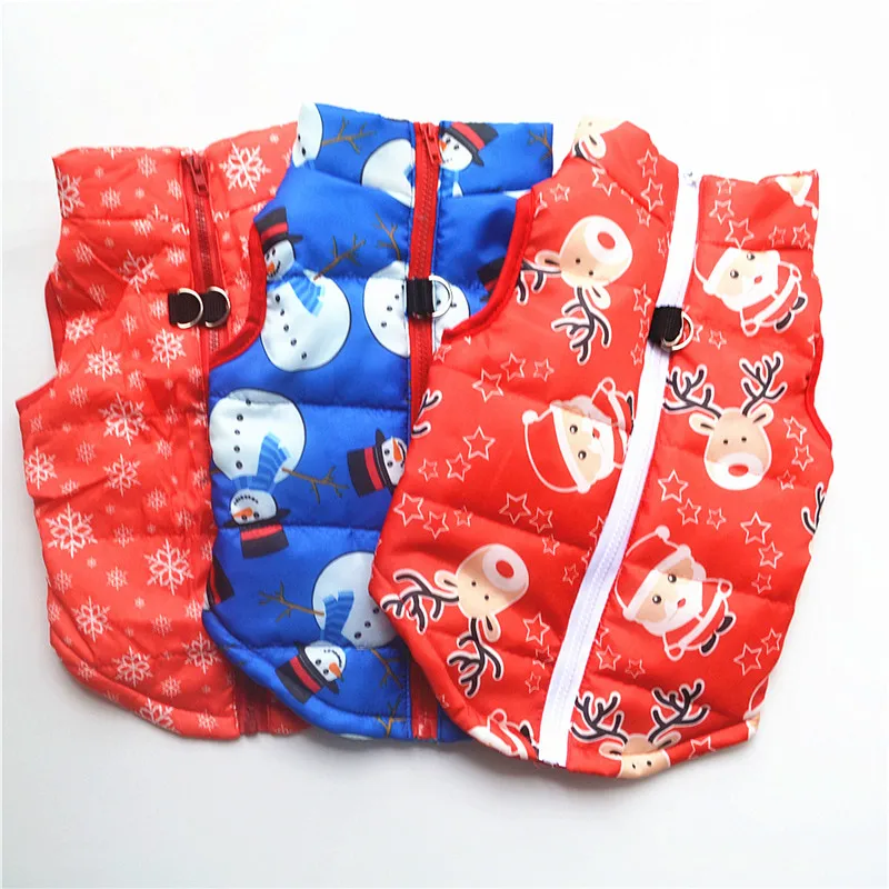 

Christmas Pet Costume Snowman Reindeer Print Quality Pet Coat Vest