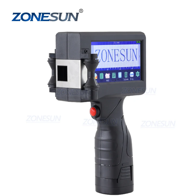 

ZONESUN ZS-HIP127 Touch Screen Handheld Intelligent USB Inkjet Printer Coding Machine For Carton Rubber Metal Expiry