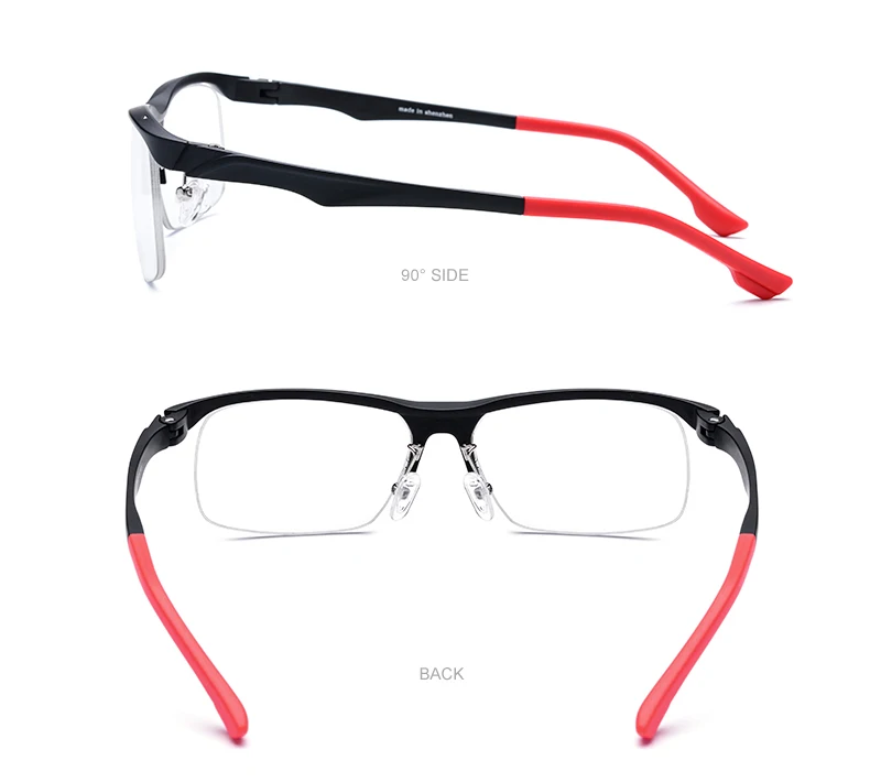 Borregls Tr90 Glasses Men Basketball Outdoor Eyewear Sports Half Myopia