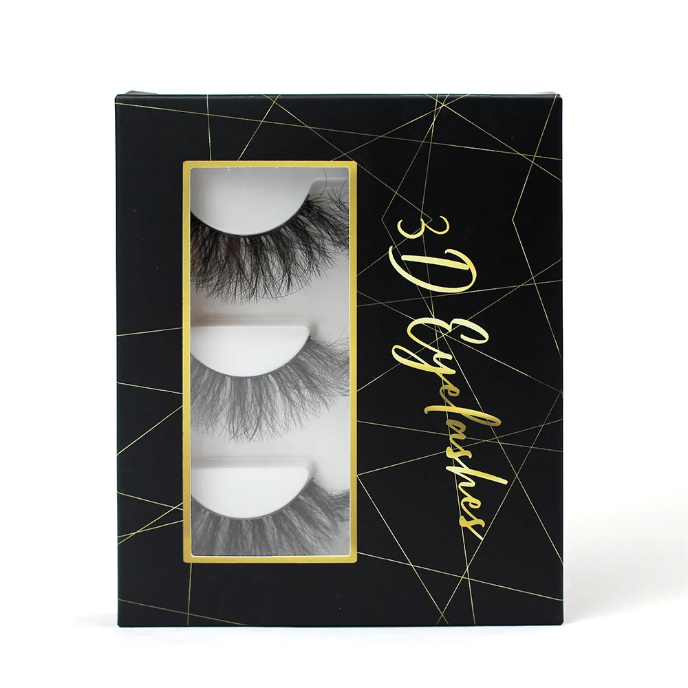 

long mink lashes 3d mink lash eyelash makeup, Black
