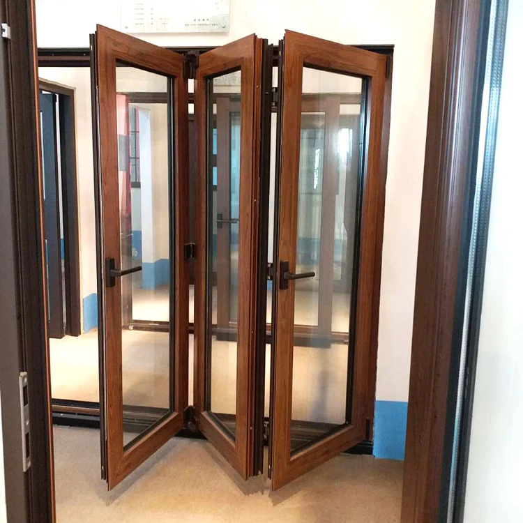 Puerta Plegable Horizontal De Aluminio Estilo Abierto Y Horizontal