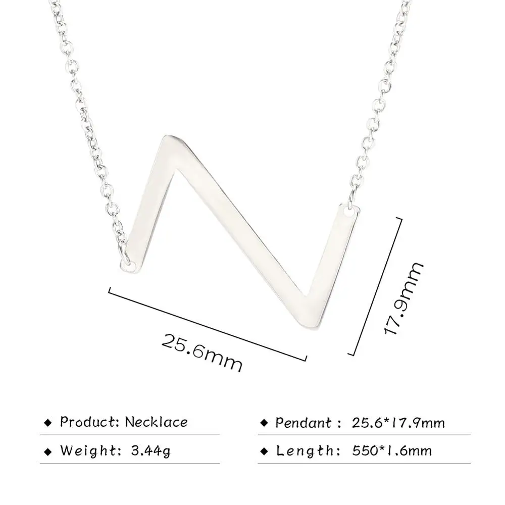 

2019 Stainless Steel Custom A-Z 26 Initial Letter Pendant Personalized Charm Alphabet Necklace