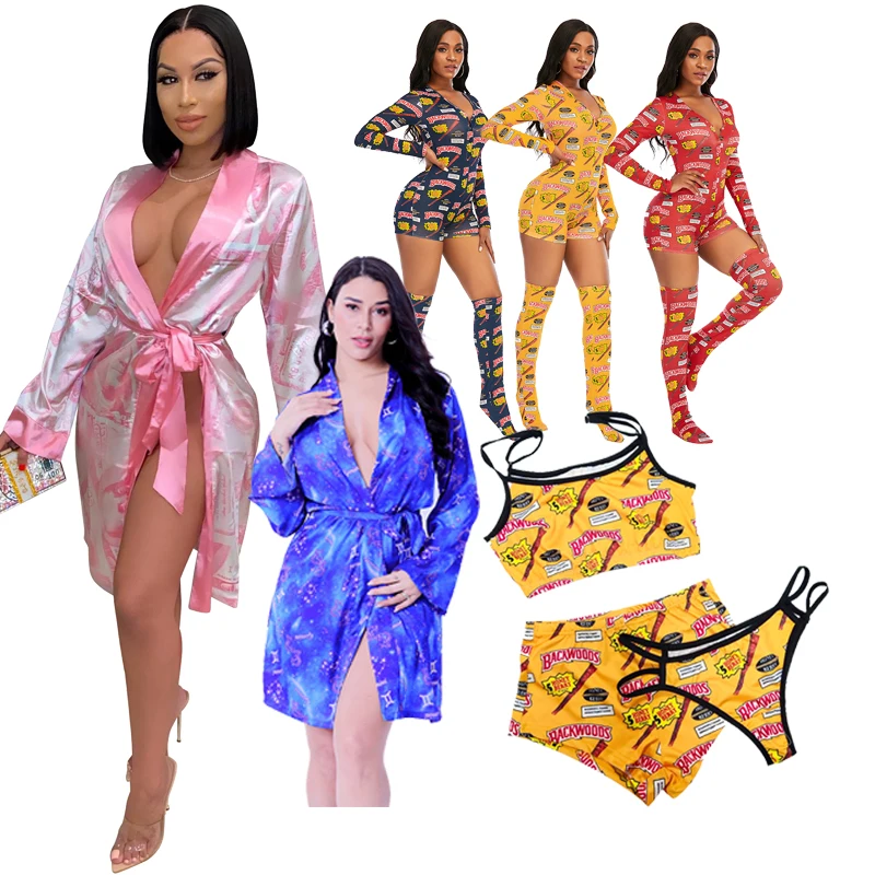 

Custom robes women sexy money print robe satin silk women bath robes sleepwear zodiac sign