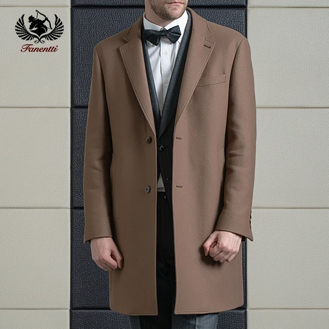 

Ready to Ship High Grade Overcoat For Men Slim Fit Long Wool Coat Factory Wholesale Warm Trench Coat Street Winter Windbreaker