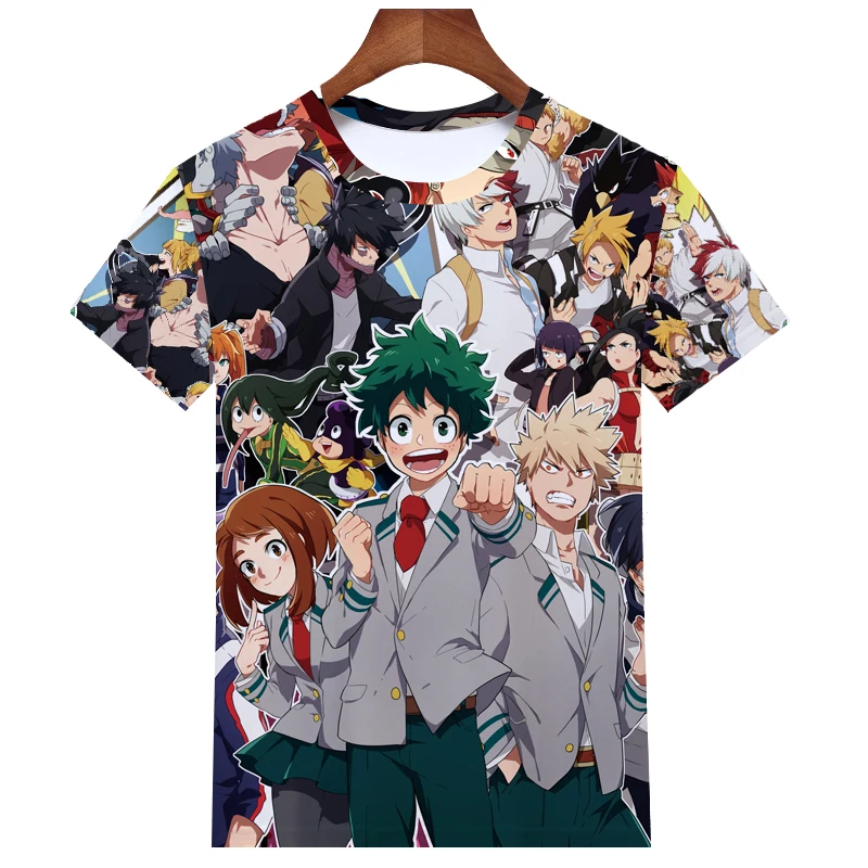 

anime t-shirt Hot Sale Men T-shirt Printing My Hero Academia Anime Cartoon Costume