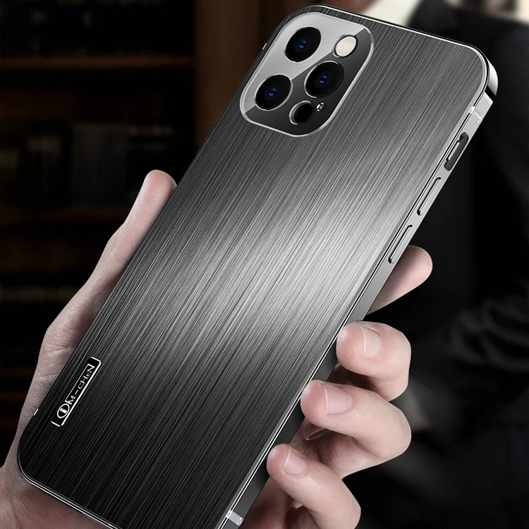 

Luxury Titanium steel Metal Brushed Shockproof Phone Protection Cover Case Fo iPhonePro Max 13
