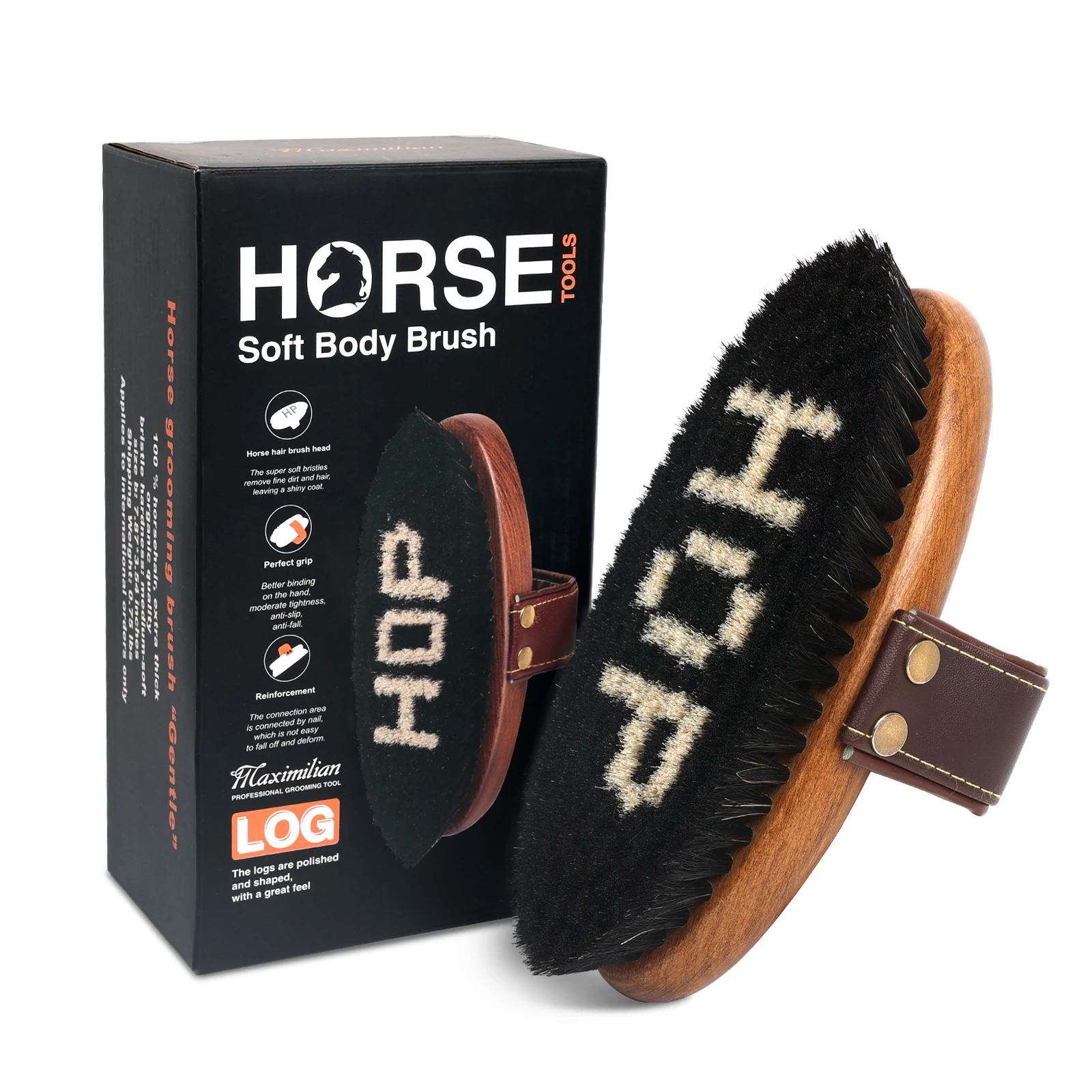 

Factory Wholesale Custom Logo Horse Care Products Wooden Horse Body Brush Horse Grooming Brush