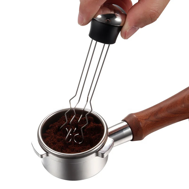

Espresso Coffee Stirrer Wood Handle Barista Coffee Distributor Needle Distributor