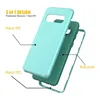 wholesale hot sale solid color 3 in 1silicone all inclusive cell phone case for Samsung Galaxy S10