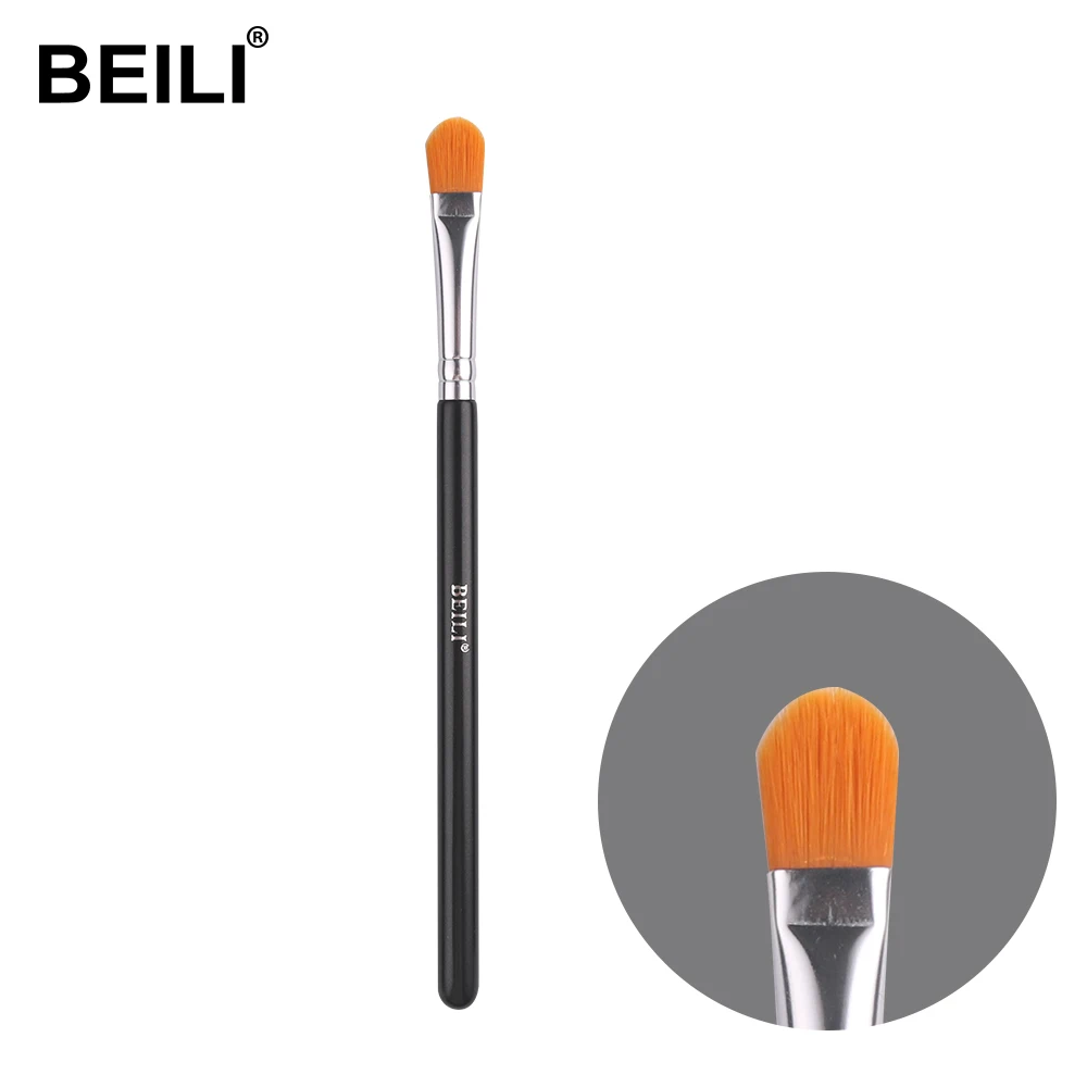 

BEILI high quality one piece vegan cruelty free flat large concealer brush private label single flat precise concealer brushes