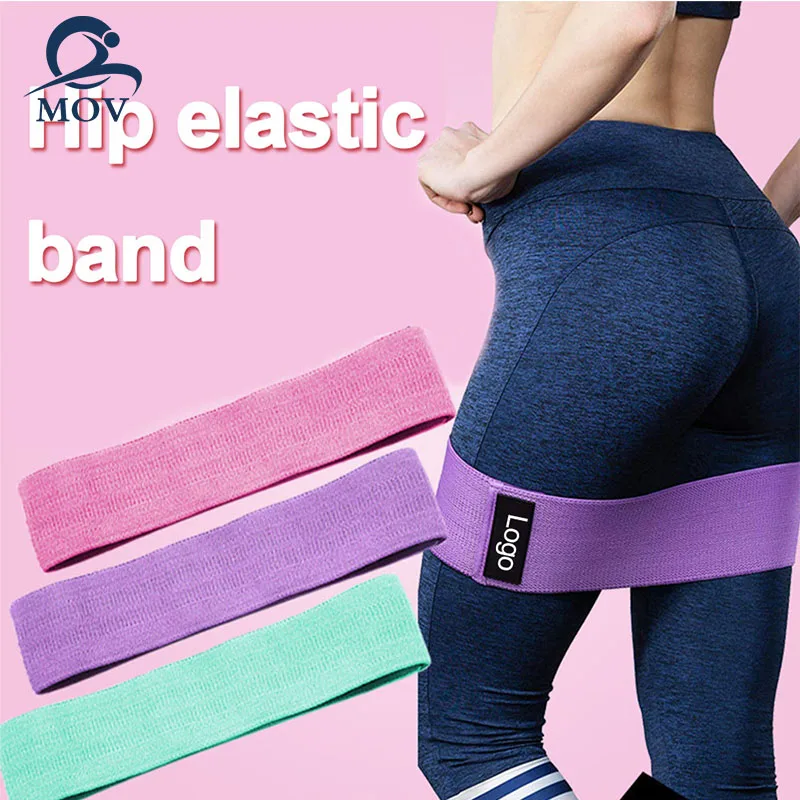 

Highly Elastic Fabric Non Slip Hip Circle Glute Fabric Resistance Rxercise Bands, Customizable