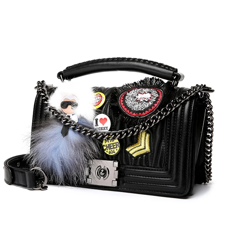 

High Quality casual wholesale pu leather purses hand bags handbag clutch purse 2021 ladies fashion handbags for women, Black