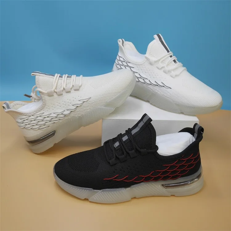 

L-5 Authentic wholesale china casual male men sneakers sport knit fly running shoes