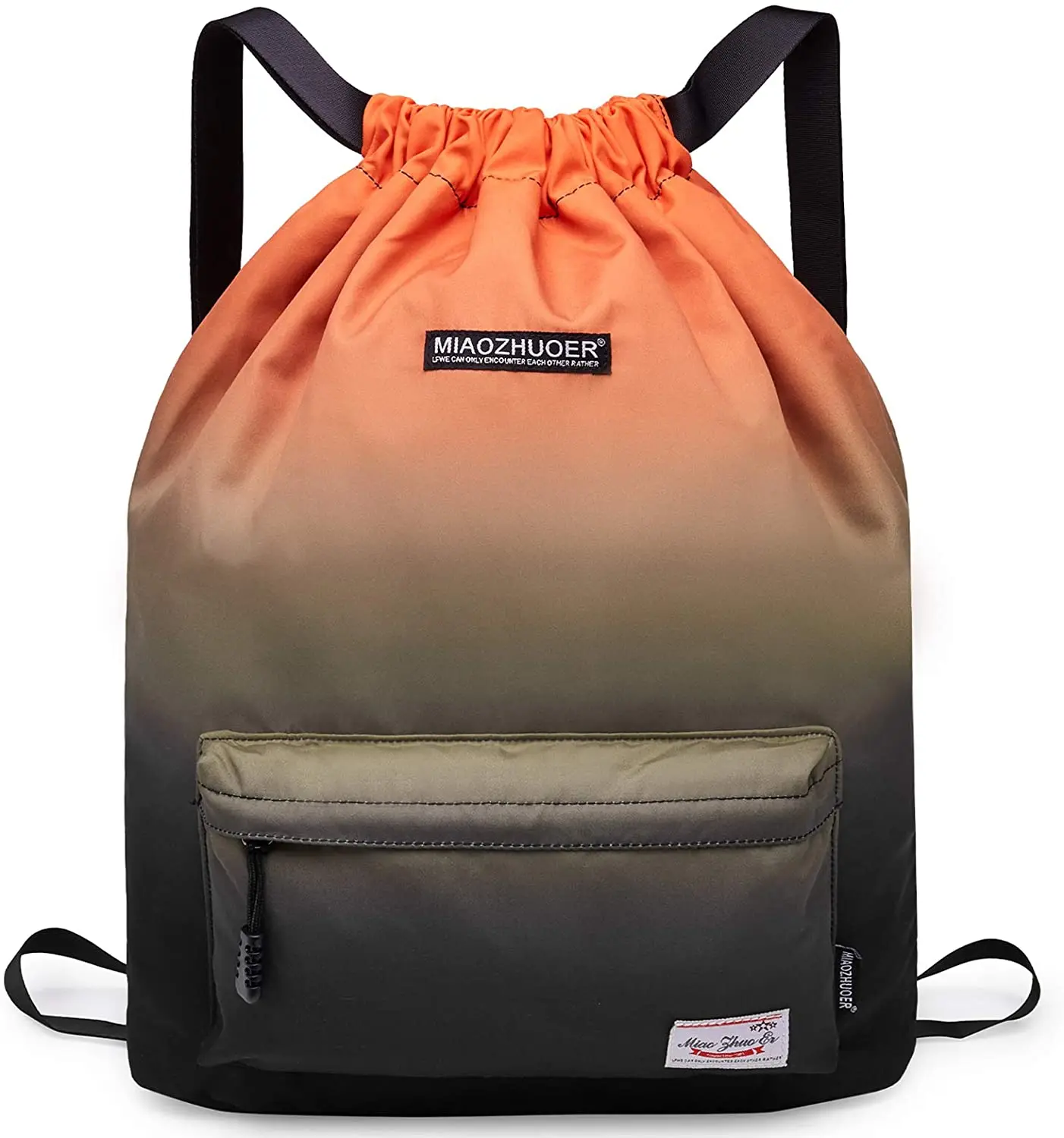 

Fashionable Casual Water Resistant Nylon Cinch Drawstring Backpack String Bag For Gym Sport Yoga