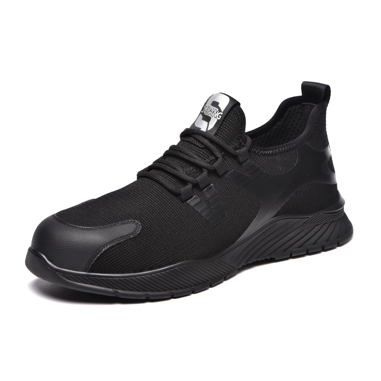 

Selling trend breathable non-slip anti-smashing anti puncture indestructible steel toe safety shoes work shoes men, Black blackgreey blackorange