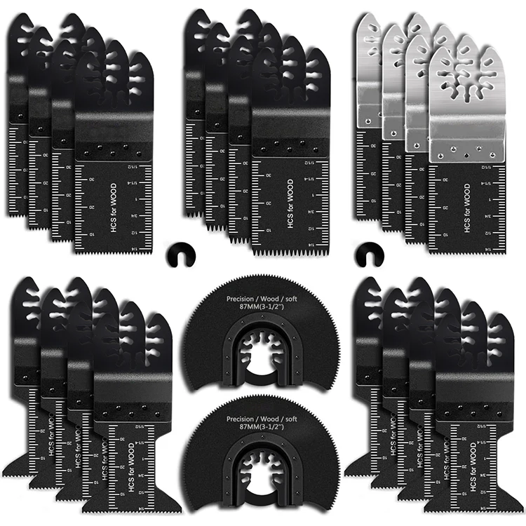 

24pcs/set Universal Wood Metal Oscillating Multitool Quick Release Saw Blades